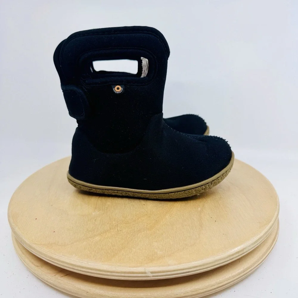 BOGS Baby Classic Boots Kids 8 Black Waterproof Insulated Winter Snow Shoes